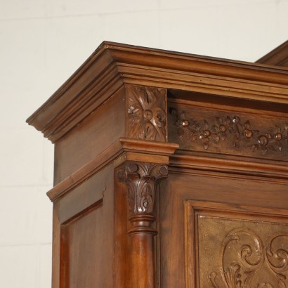 Neo-Renaissance Revival Cupboard Walnut Italy 20th Century