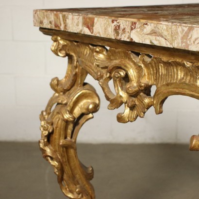 Console Baroque Jaspe Rome Italie 3ème Quart 18ème Siècle