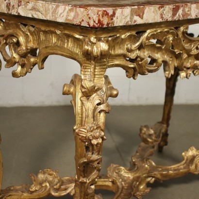 Console Baroque Jaspe Rome Italie 3ème Quart 18ème Siècle