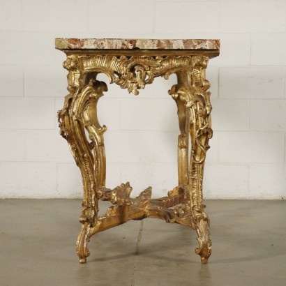 Console Baroque Jaspe Rome Italie 3ème Quart 18ème Siècle