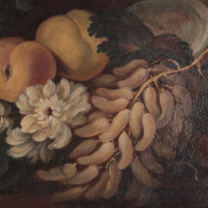 Paar Stillleben mit Früchten und Blumen