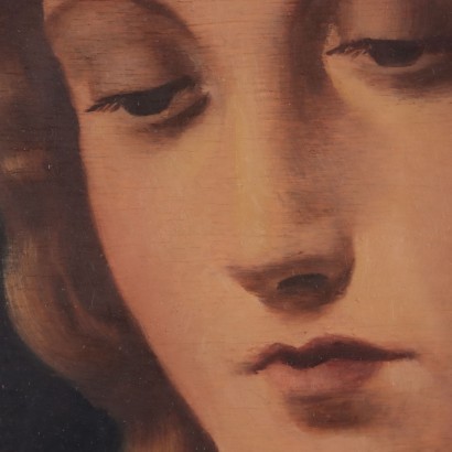 Face of The Virgin Oil on Plywood 1930s