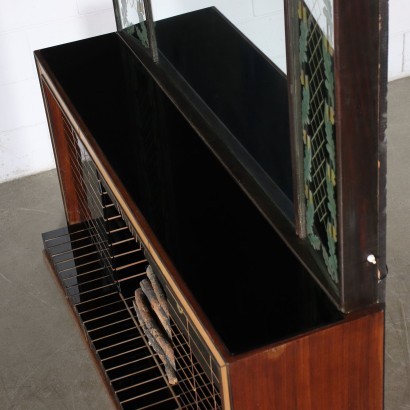 Miroir Bois Verre Italie Années 1940 1950