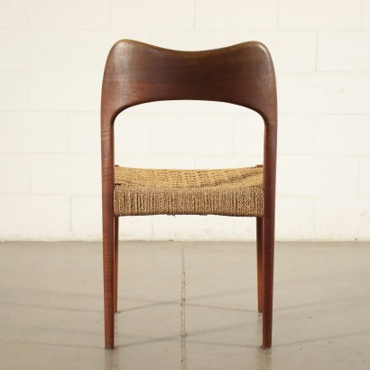 Chaise Corde Teck Italie Années 1960