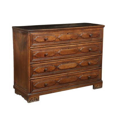 Baroque Bergamasque Chest Of Drawers Walnut Italy 18th Century