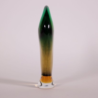 Submerged Glass Vase Murano Italy 1960s