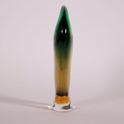 Submerged Glass Vase Murano Italy 1960s