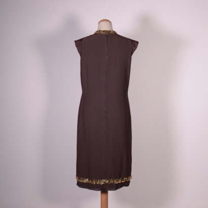 #vintage #abbigliamentovintage #abitivintage #vintagemilano #modavintage ,Vestito Vintage Marrone con Paillettes