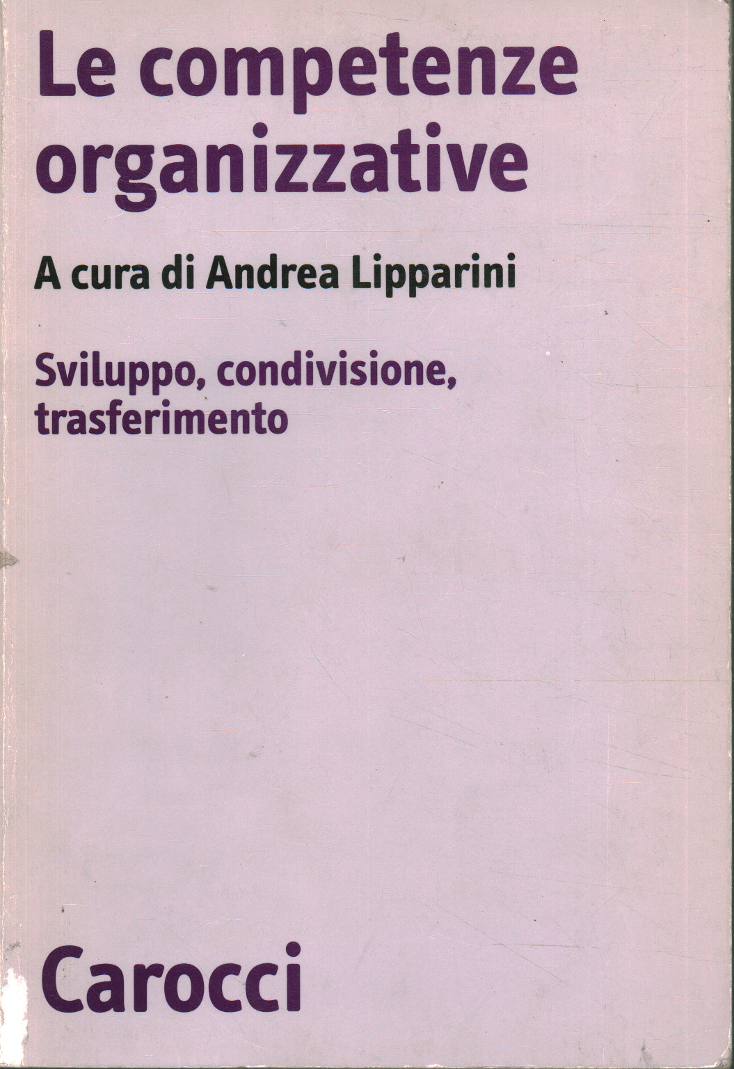 Sens de l'organisation, Andrea Lipparini