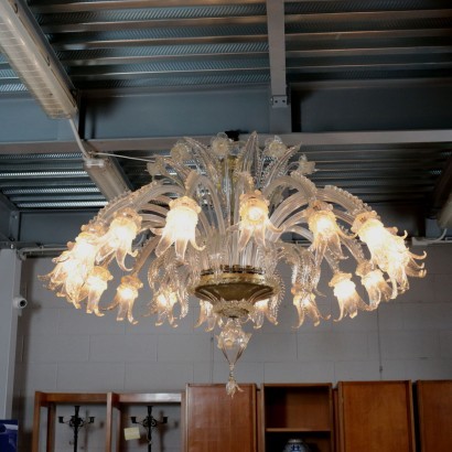 Chandelier Murano Glass Italy 20th Century