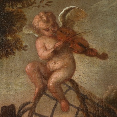Allegorie der Liebe Öl auf Leinwand - XVII-XVIII Jhd