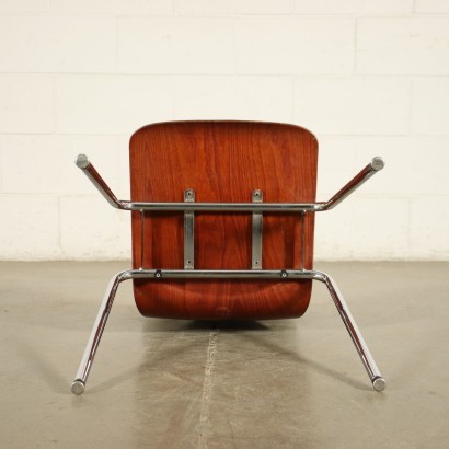 Group Of Six Chairs Plywood Chromed Metal Holland 1960s 1970s