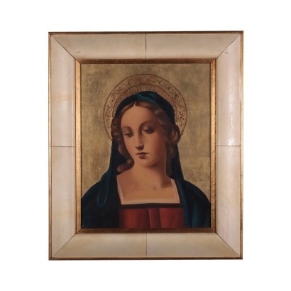 Face of The Virgin Oil on Plywood 1930s