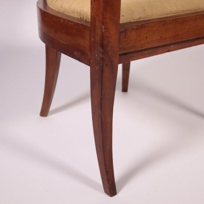 Lombard Empire Armchair Walnut Bronze 19th Century