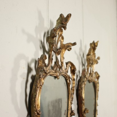 antigüedades, espejo, espejo antiguo, espejo antiguo, espejo italiano antiguo, espejo antiguo, espejo neoclásico, espejo del siglo XIX - antigüedades, marco, marco antiguo, marco antiguo, marco italiano antiguo, marco antiguo, marco neoclásico, marco del siglo XIX, Par de espejos barrocos lombardos