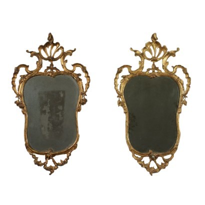 Coppia di Specchiere Barocchette Lombarde