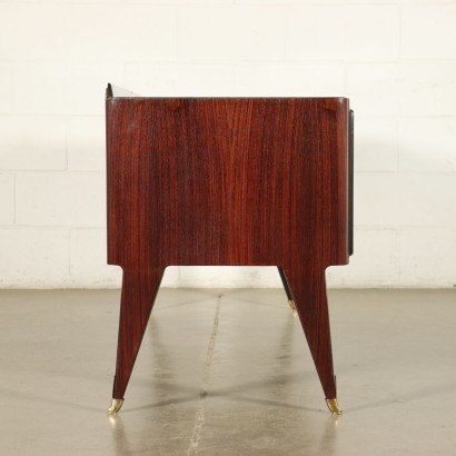 Chest Of DraweVeneered Wood Marble Brass Italy 1950s 1960srs