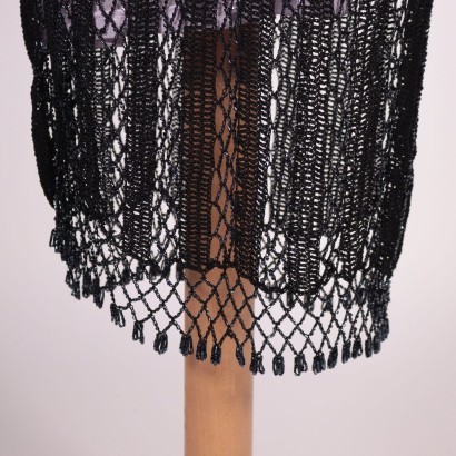 nico fontana, segunda mano, crochet, vestido, abalorios, Vestido negro de crochet con lentejuelas Nico% 2, Vestido negro de crochet con lentejuelas Nico% 2