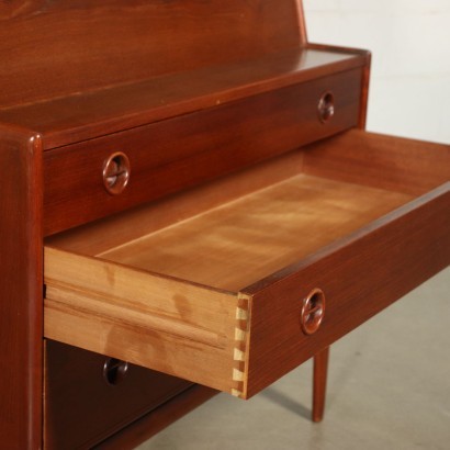 Writing Desk Teak Veneer Italy 1960s