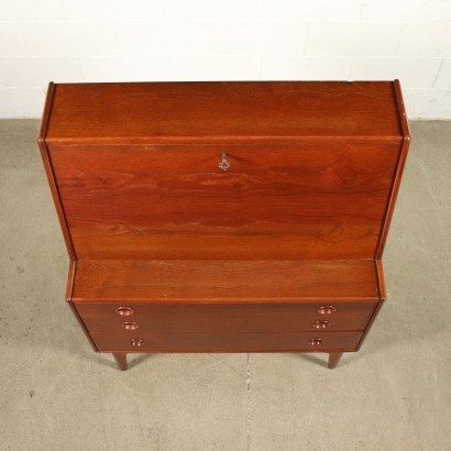 Writing Desk Teak Veneer Italy 1960s