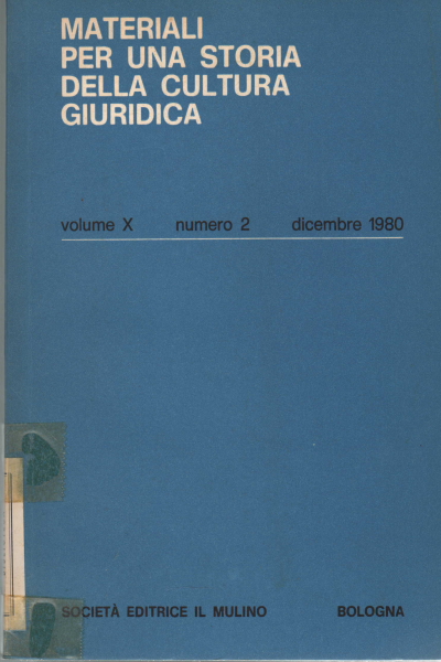 Materiale per una storia della cultura giuridica v, Giovanni Tarello