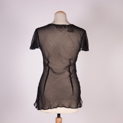 Blusa Nera e Oro Con Rose Nico Fontana