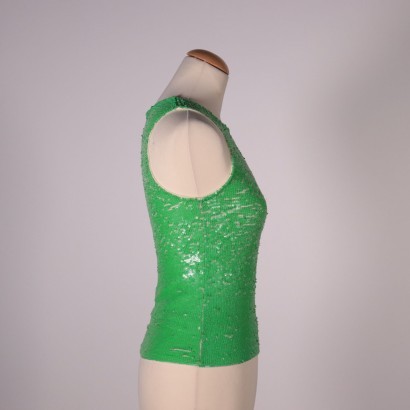 Nico Fontana Green Sequins Top Milan Italy