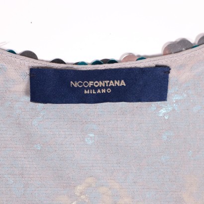 nico fontana, secondhand, top, paillettes, perline