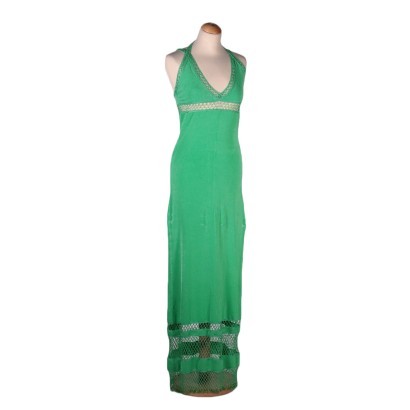 Nico Fontana Green Dress with Beads Details