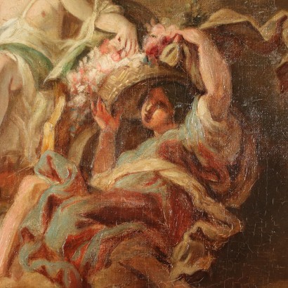 Der Triumph von Flora, Öl auf Leinwand, Italien, XIX Jhd.