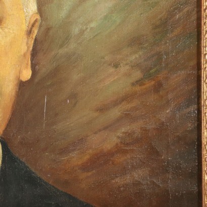 Männliches Porträt, Öl auf Leinwand, Italien, XX Jhd.