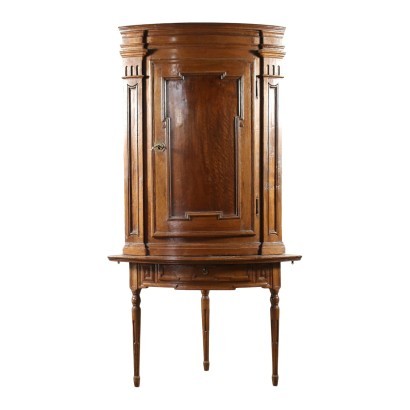 Neoclassical Corner Cabinet Walnut Italy XVIII Century