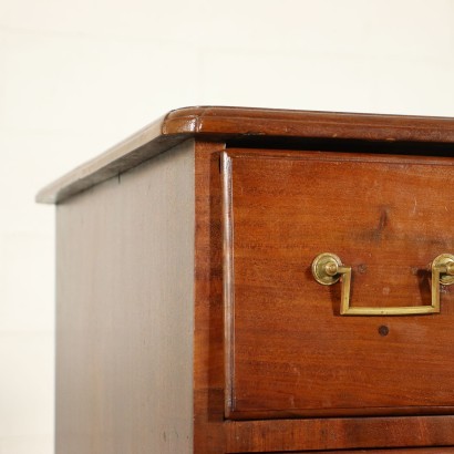 Small English Writing Desk Mahogany Sessile Oak 20th Century