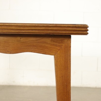 Table Back-Treated Glass Sessile Oak Italy 1940s