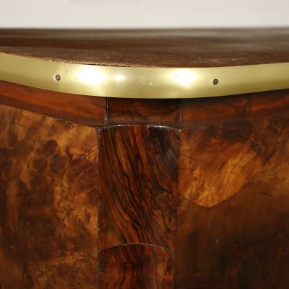 Bar Counter Burl Veneer Brass Italy 1930s 1940s