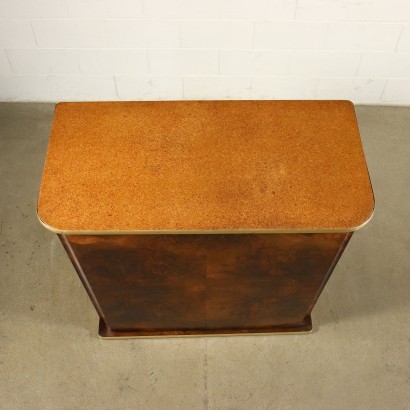 Bar Counter Burl Veneer Brass Italy 1930s 1940s