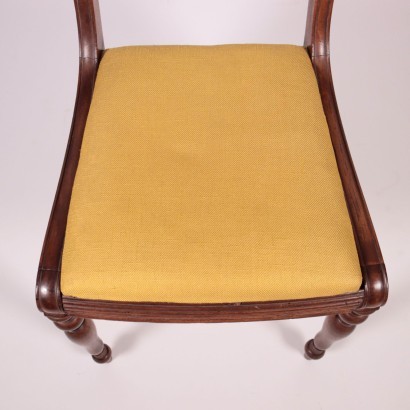 Pair of Louis Philippe Chairs Walnut Italy 19th Century