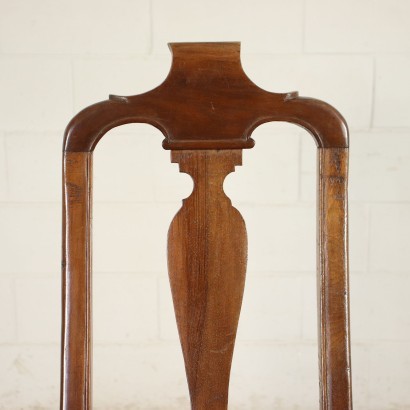 Pair of Chairs Walnut Padded Modena Italy 18th Century