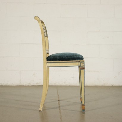 8 Neo-Klassiche Stil Stühlen, Lackiertes Holz, Italien, \'800.