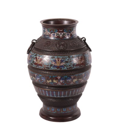 Cloisonné Vase Bronze - Japan XIX-XX Jhd