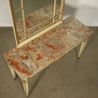 Revival Console With Mirror Italy 20th Century