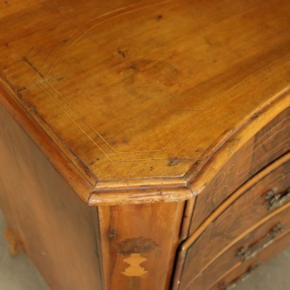 Inlaid Chest of Drawers Walnut Pine Marple Central Italy 18th Century