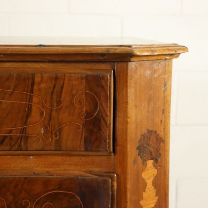 Inlaid Chest of Drawers Walnut Pine Marple Central Italy 18th Century