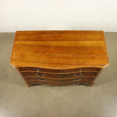 Inlaid Chest of Drawers Walnut Pine Marple Central Italy 18th Century