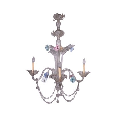 Murano Chandelier Blown Glass Italy 20th Century