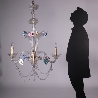 Murano Chandelier Blown Glass Italy 20th Century