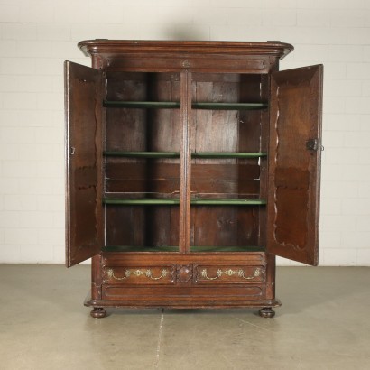 Grande Armoire Française, Chêne, Fer Forgé, Laiton, France, '700