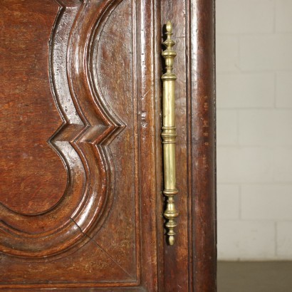 Grande Armoire Française, Chêne, Fer Forgé, Laiton, France, '700