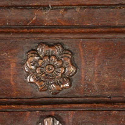 Grande Armoire Française, Chêne, Fer Forgé, Laiton, France, '700