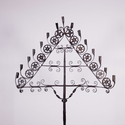 Wrought Iron Candle Holder Italy 19th Century